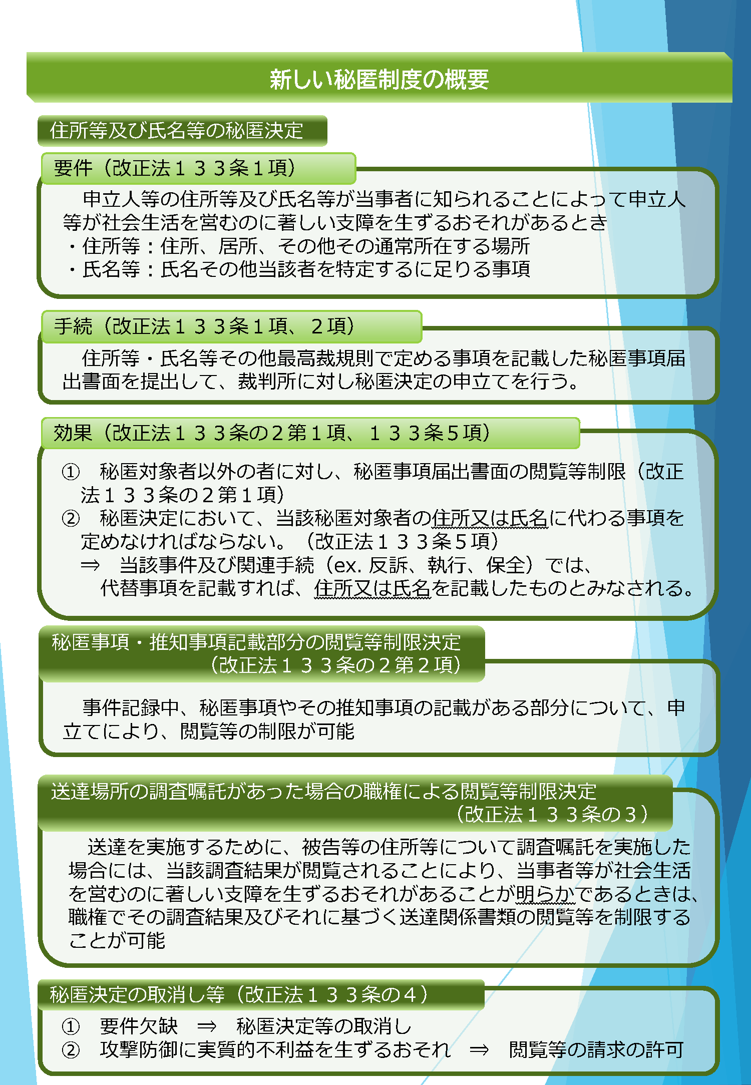 書式】秘匿制度の案内・書式（記載例）