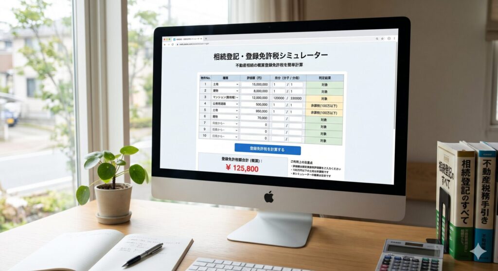 ★相続登記・登録免許税シミュレーター