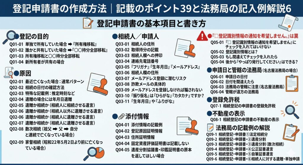 登記申請書の作成方法│記載のポイント39と法務局の記入例解説6