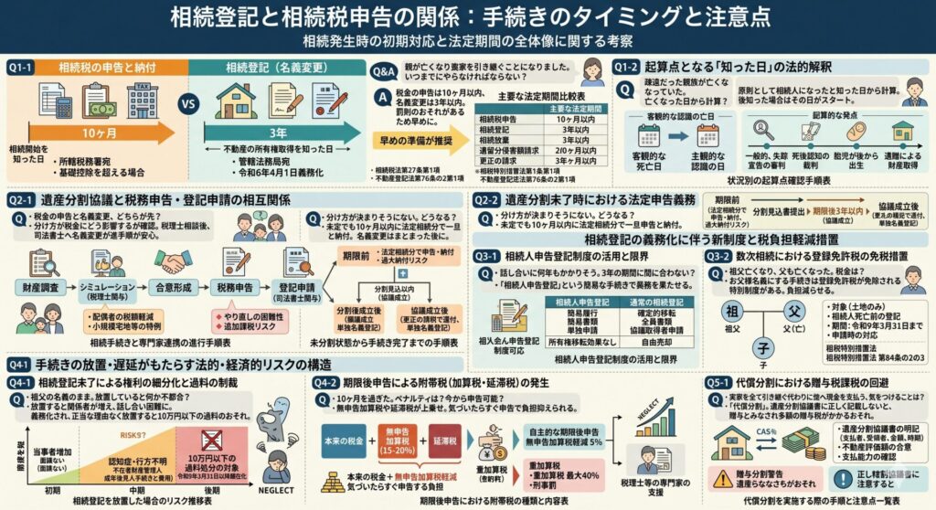 相続登記と相続税申告の関係：手続きのタイミングと注意点